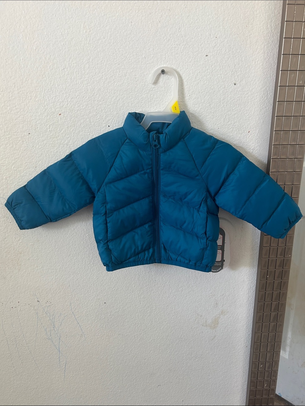 Wonder nation Black and Teal Blue Kids Puffer Jacket